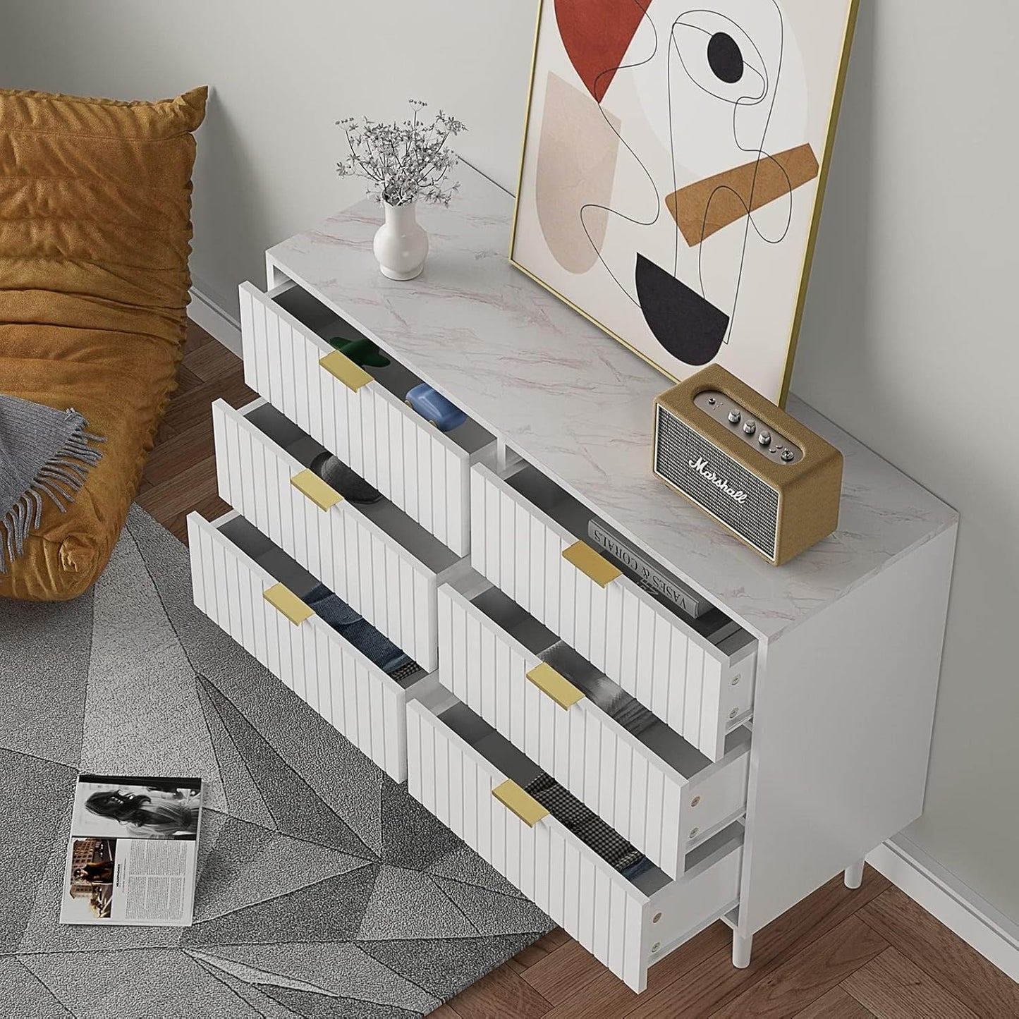 Sideboard, Chest of Drawers HKBFDC016WH0CJ