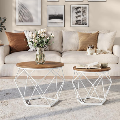 VASAGLE SET OF 2 Round Coffee Table
