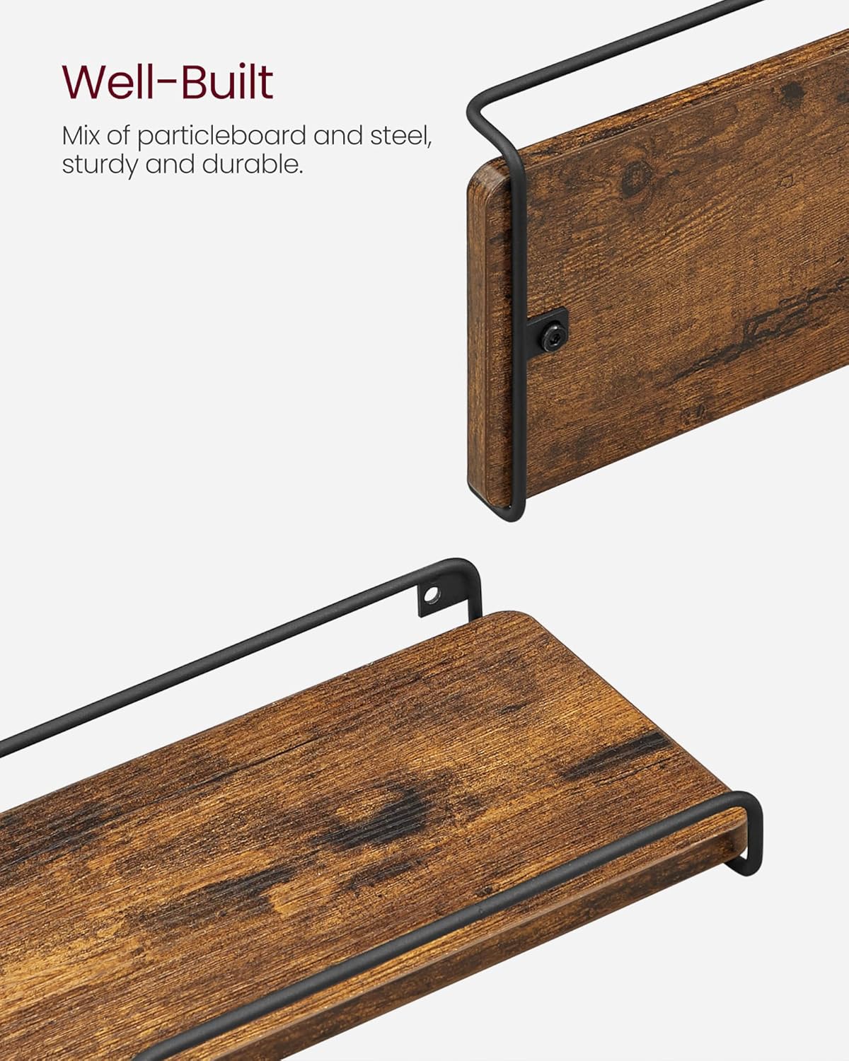 VASAGLE Floating Shelves, Set of 2 LLS831B01