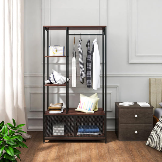 WOLTU Coat Rack with Storage Compartment