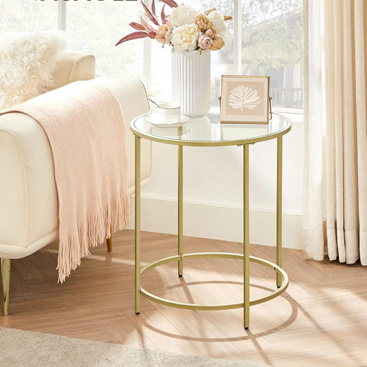 VASAGLE Round Side Table