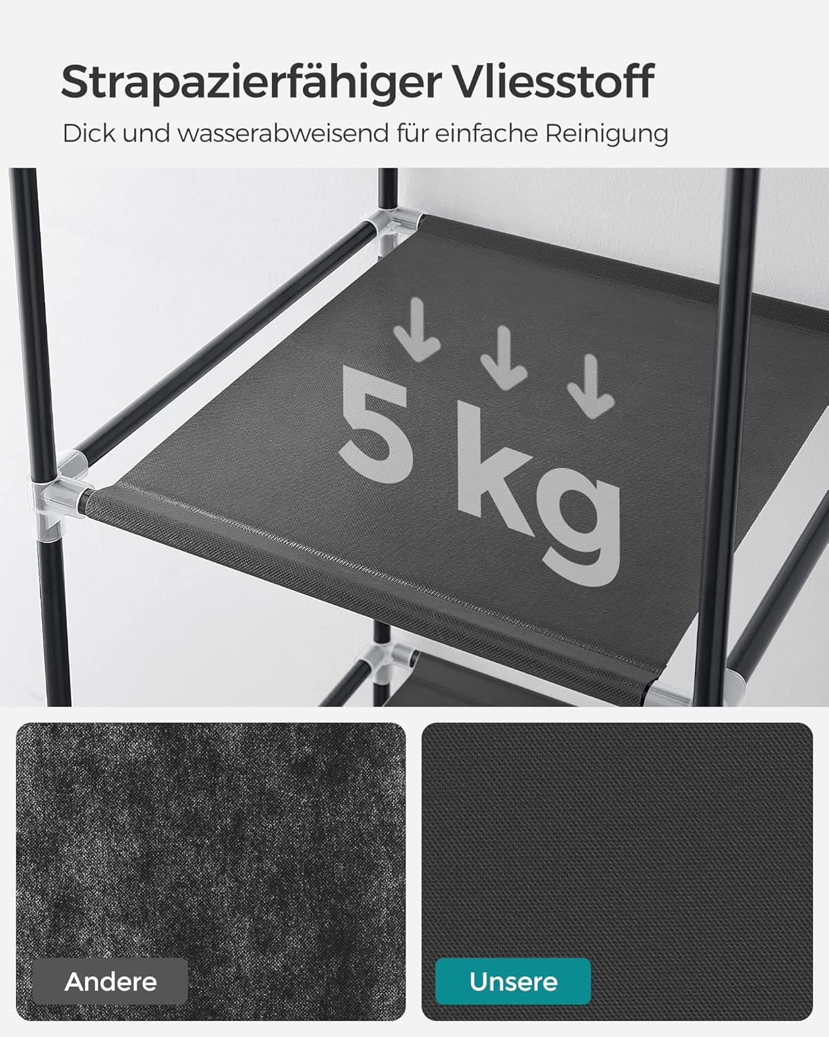 SONGMICS Fabric Wardrobe, Clothes Storage Organiser RYG84H