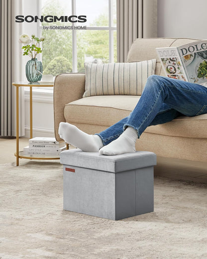 SONGMICS Pouf with Storage Space LSF200G02