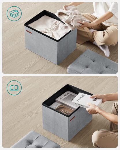 SONGMICS Pouf with Storage Space LSF200G02