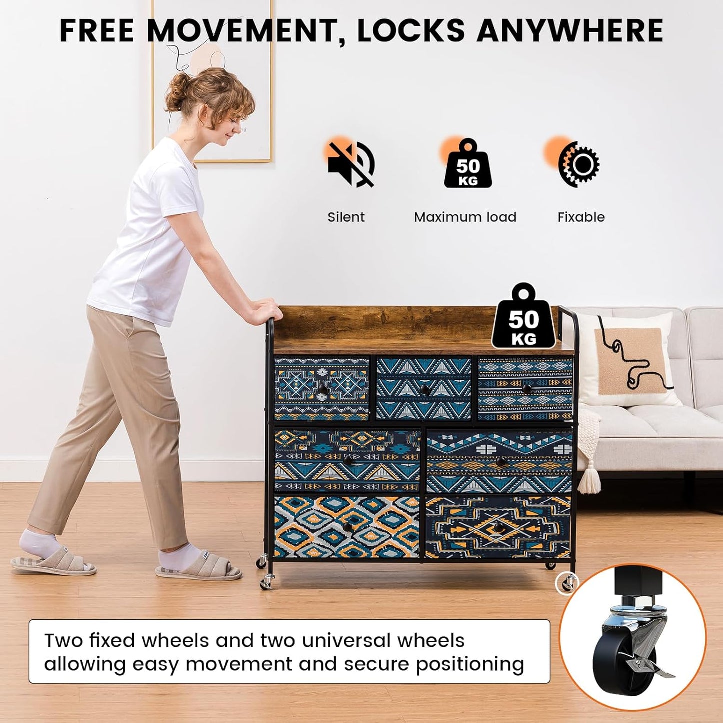 COMHOMA Chest of Drawers EU-HD01-BM