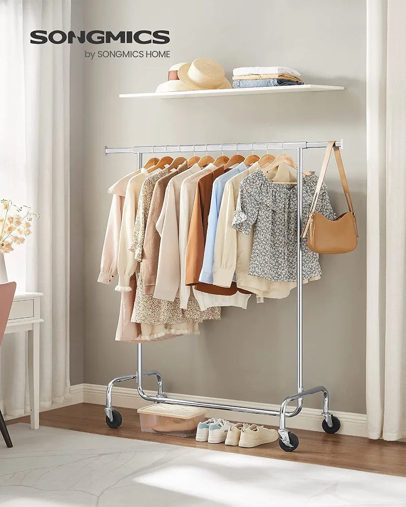 SONGMICS Heavy Duty Clothes Rack on Wheels