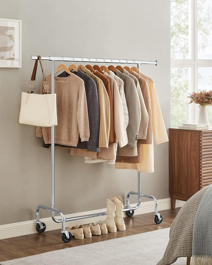 SONGMICS Heavy Duty Clothes Rack on Wheels