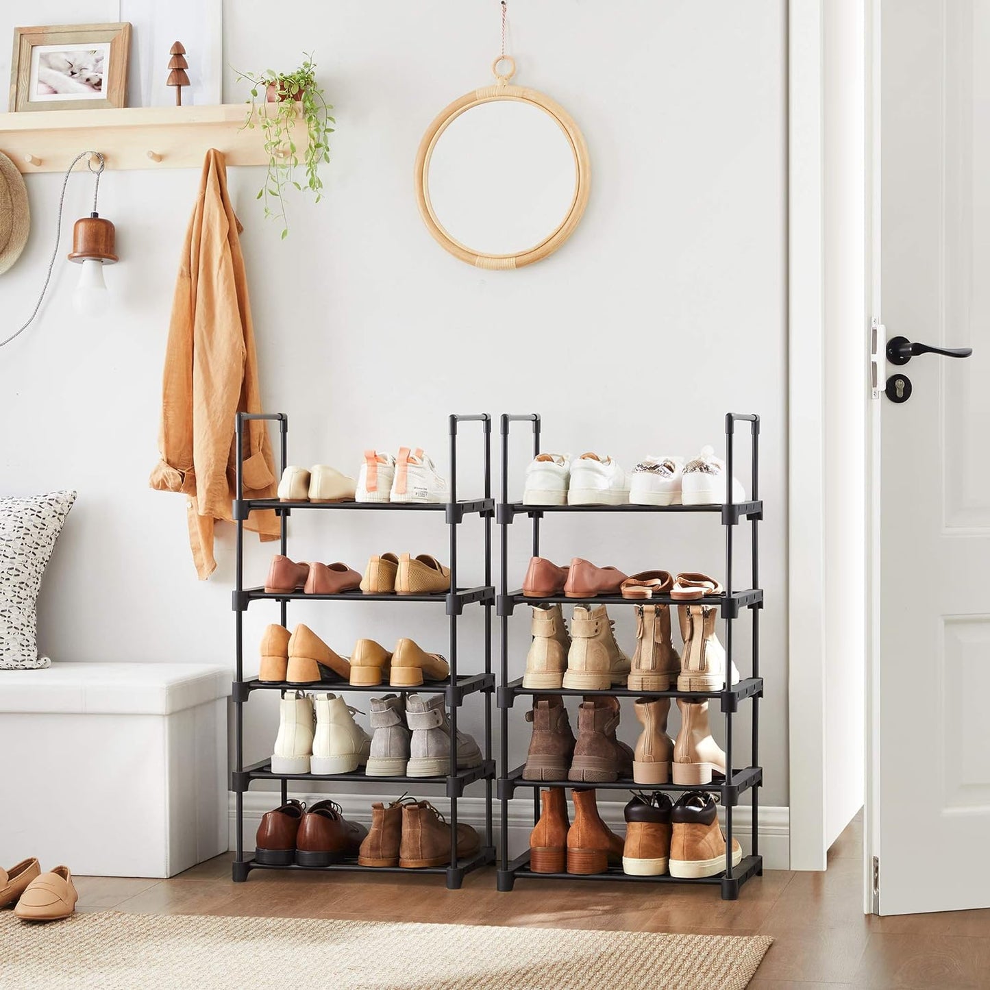 SONGMICS 5-Tier Shoe Rack Set of 2