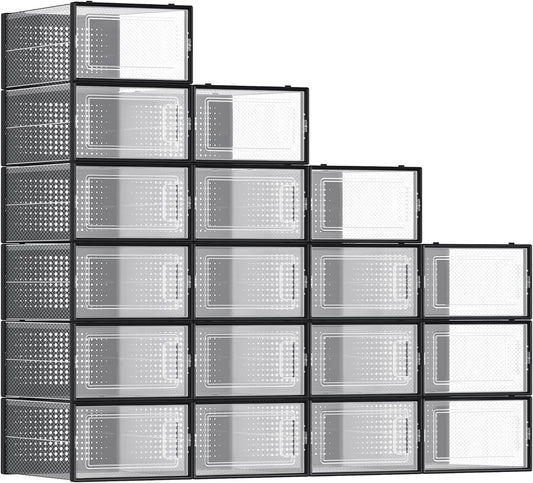 SONGMICS Set of 18 Shoe Boxes