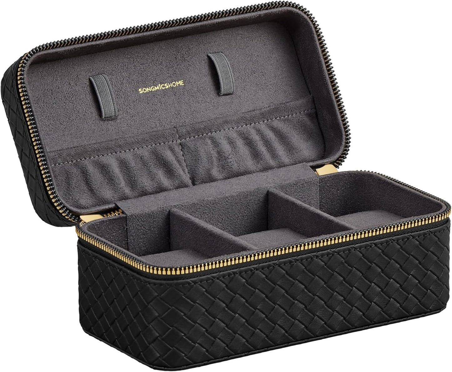 SONGMICS HOME RONNE Collection - 3-Slot Watch Travel Case JWB017G01