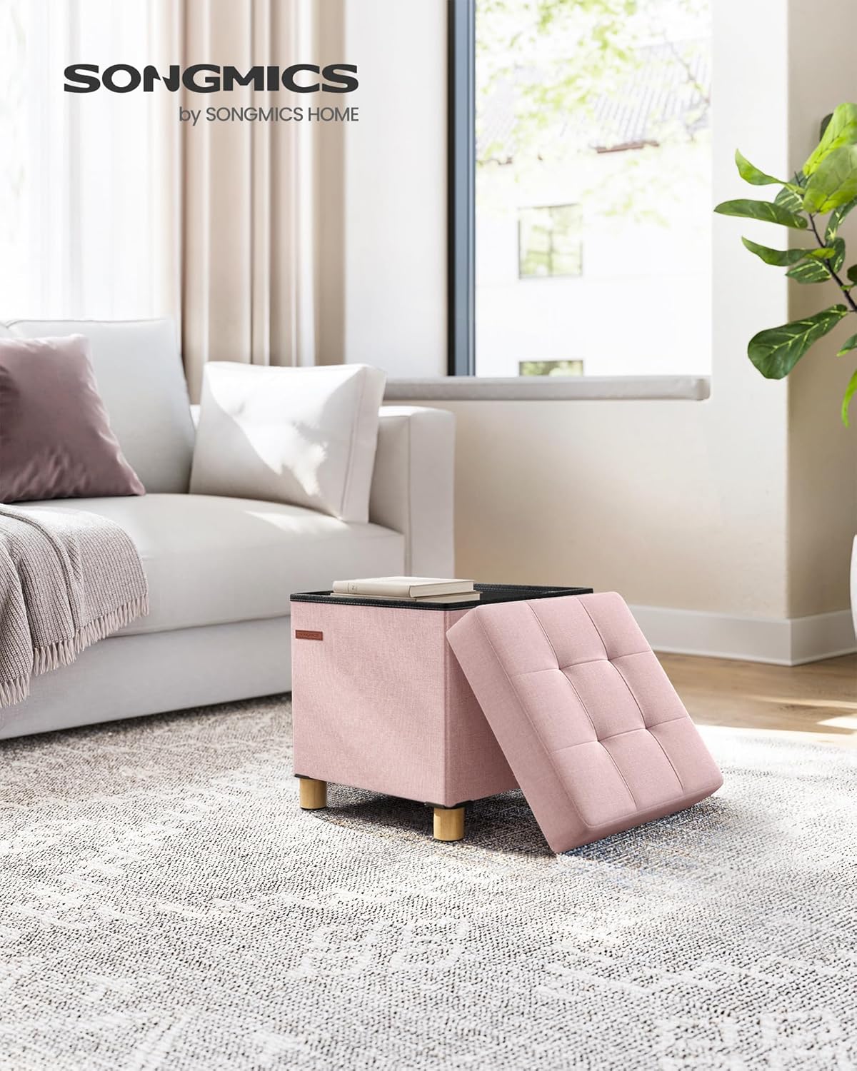 SONGMICS Bench with Storage Space