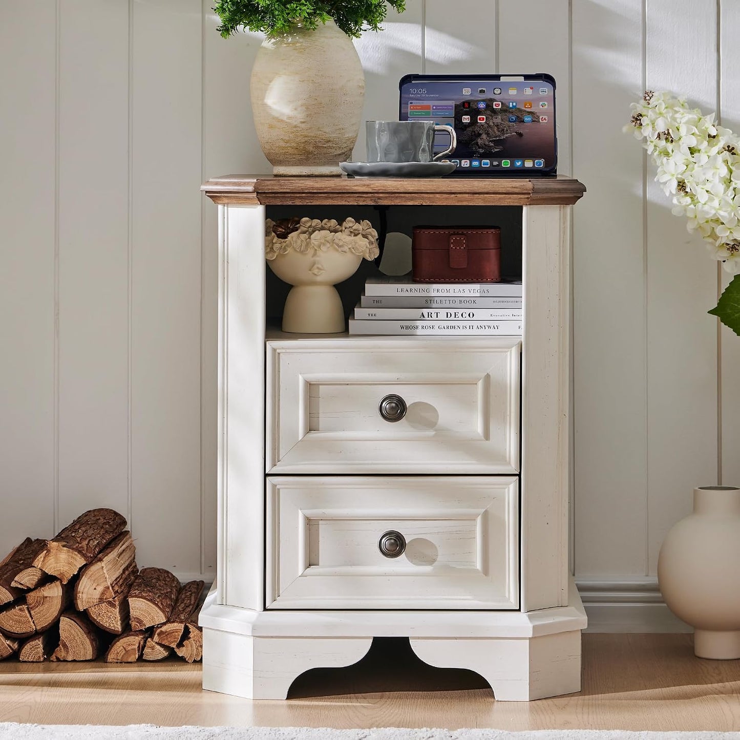 T4TREAM Vintage Nightstand VSC18ST-ROWAW