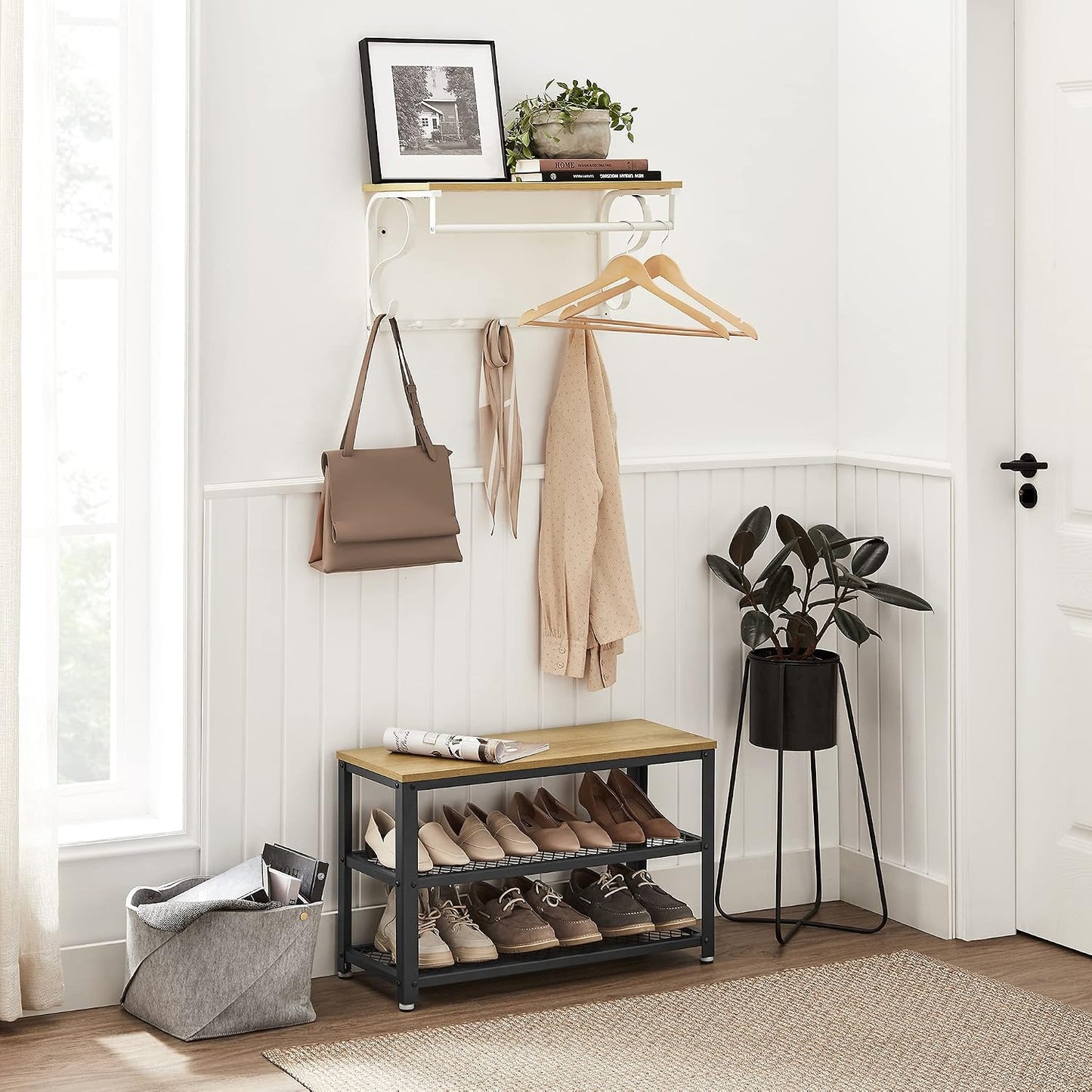 VASAGLE Wall Mounted Coat Rack LCR11WY