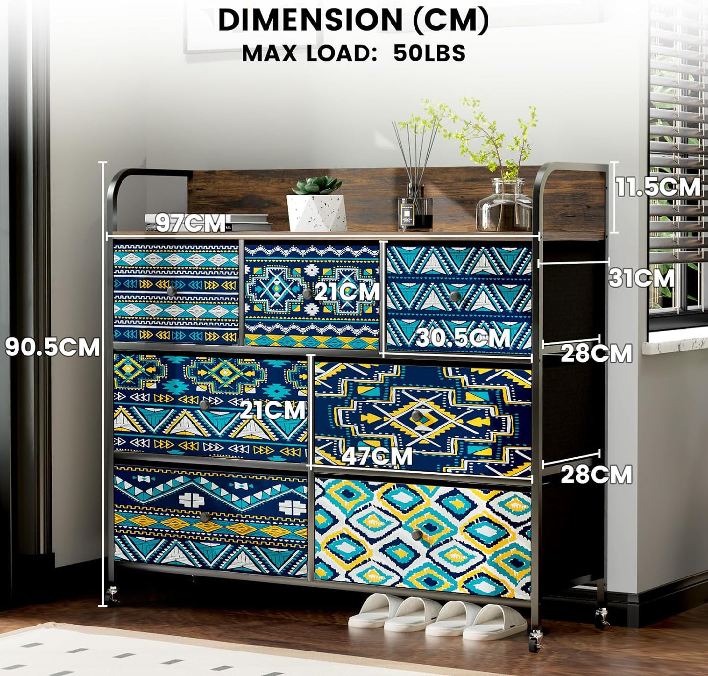COMHOMA Chest of Drawers EU-HD01-BM
