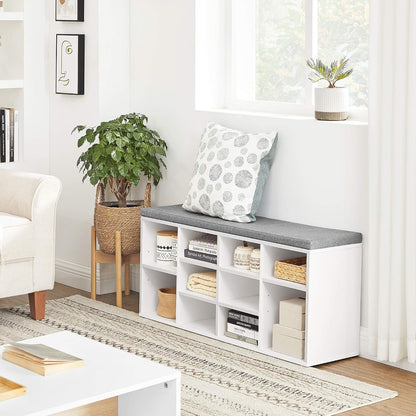 VASAGLE CUSTOS Collection - Shoe Bench, Storage Bench with Padded Seat lhs010w01