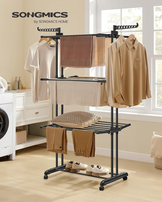 SONGMICS Large Clothes Airer LLR701B01V2