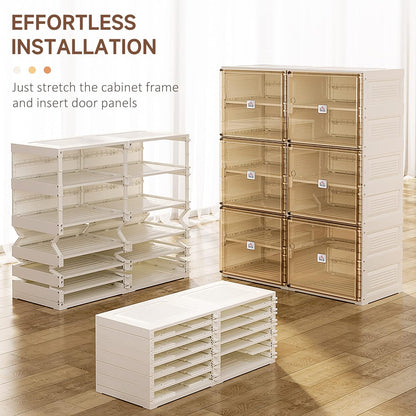 Portable Folding Storage Organizer Cabinet