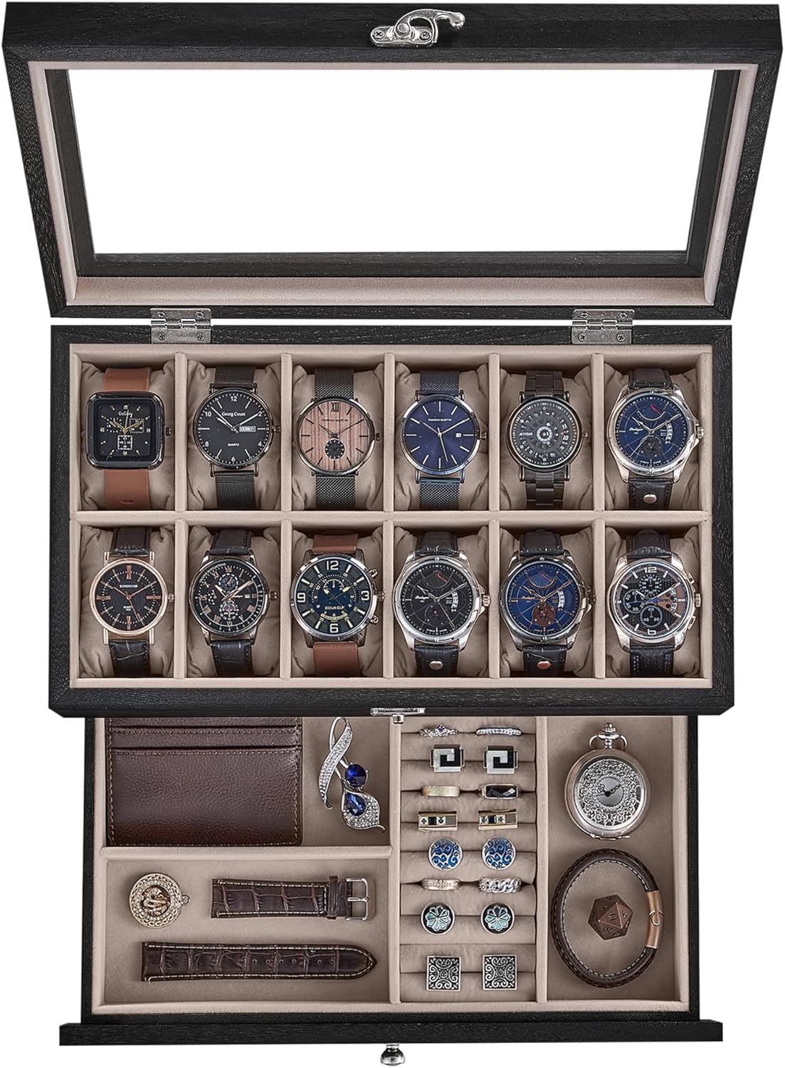 SONGMICS Watch Box 12-Slot