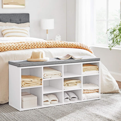 VASAGLE CUSTOS Collection - Shoe Bench, Storage Bench with Padded Seat lhs010w01