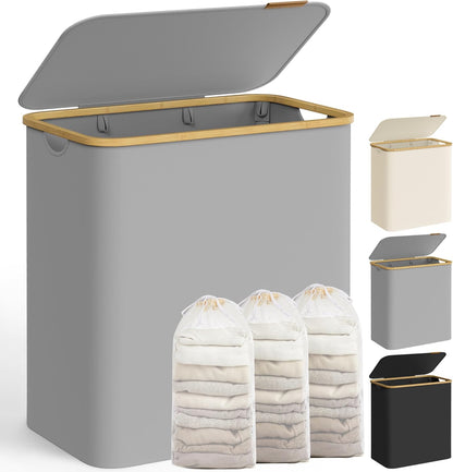 SONGMICS Laundry Basket with Lid LCB515G01V1