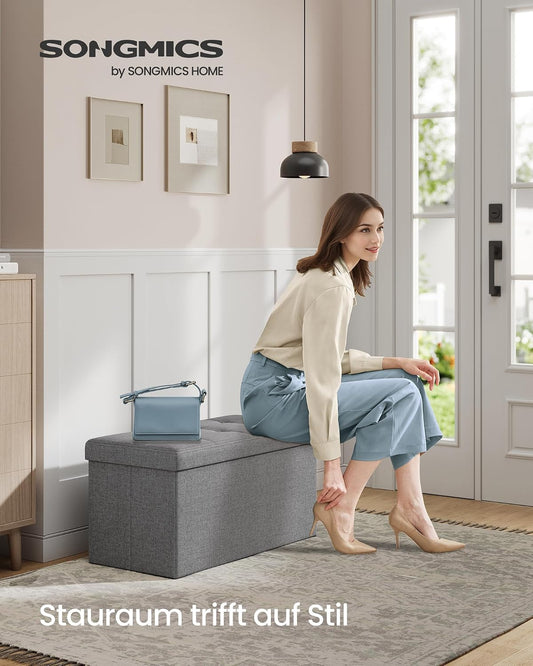 SONGMICS Stool with Storage Space LSF47G