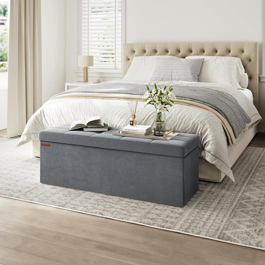 SONGMICS Folding Storage Bench ottoman