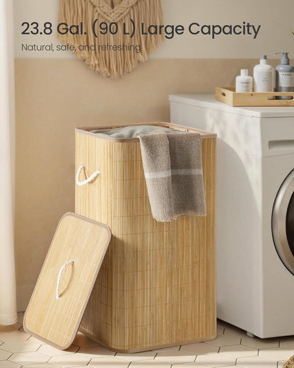 SONGMICS Laundry Basket with Lid LCB077YZ01