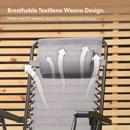 VonHaus Zero Gravity Chairs Set of 2