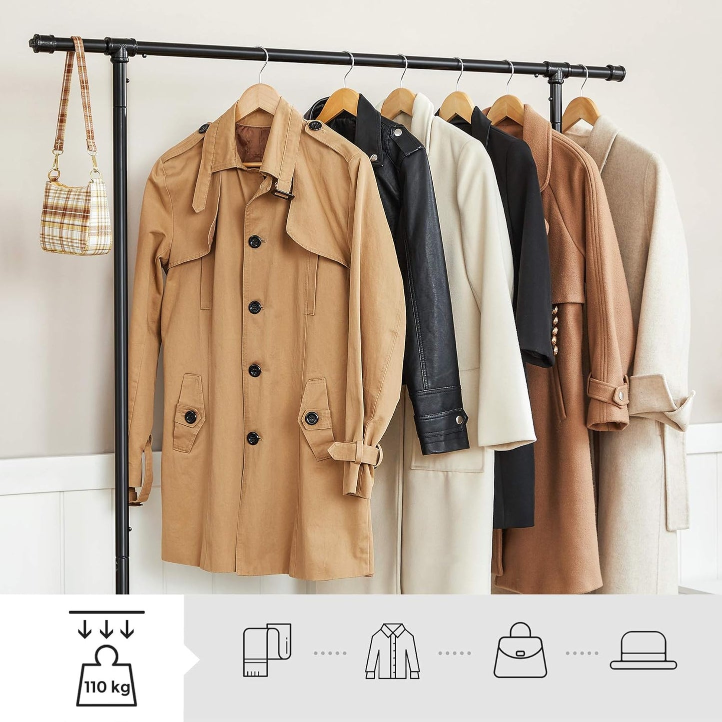 SONGMICS Heavy-Duty Clothes Rack