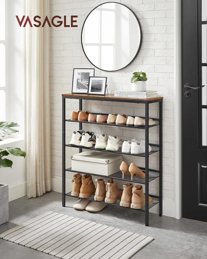 VASAGLE Shoe Rack 5 Tier