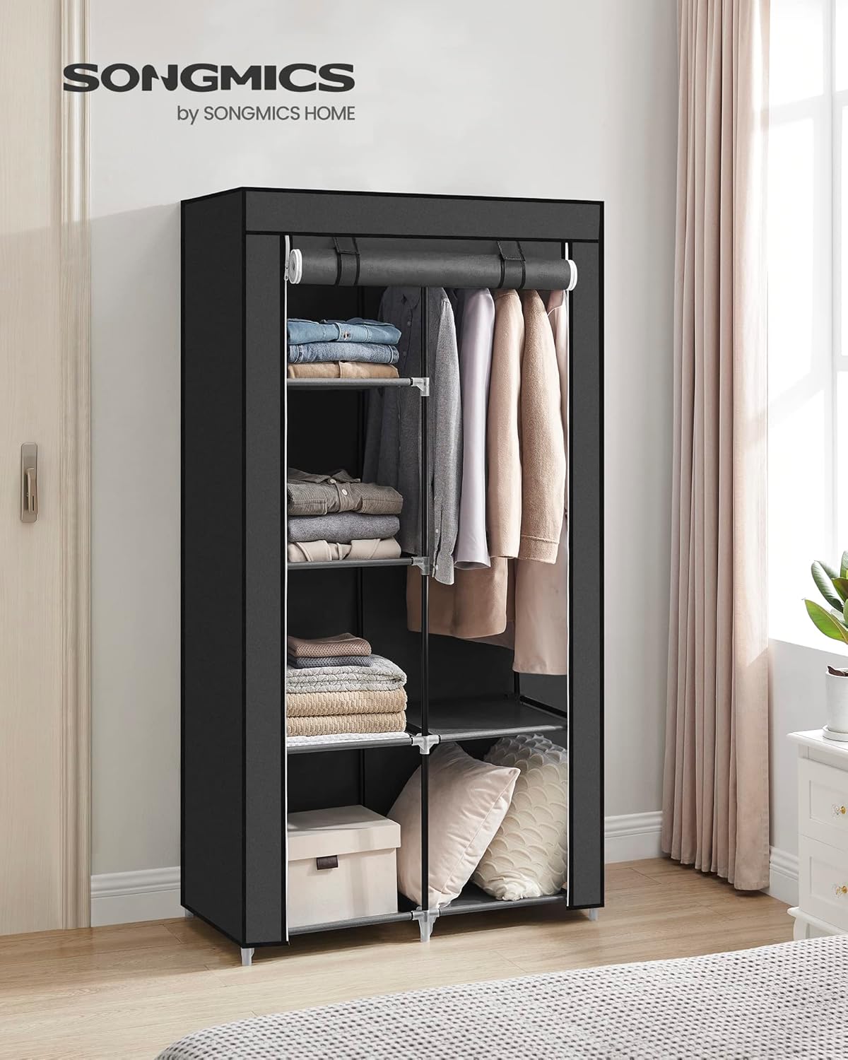 SONGMICS Fabric Wardrobe, Clothes Storage Organiser RYG84H