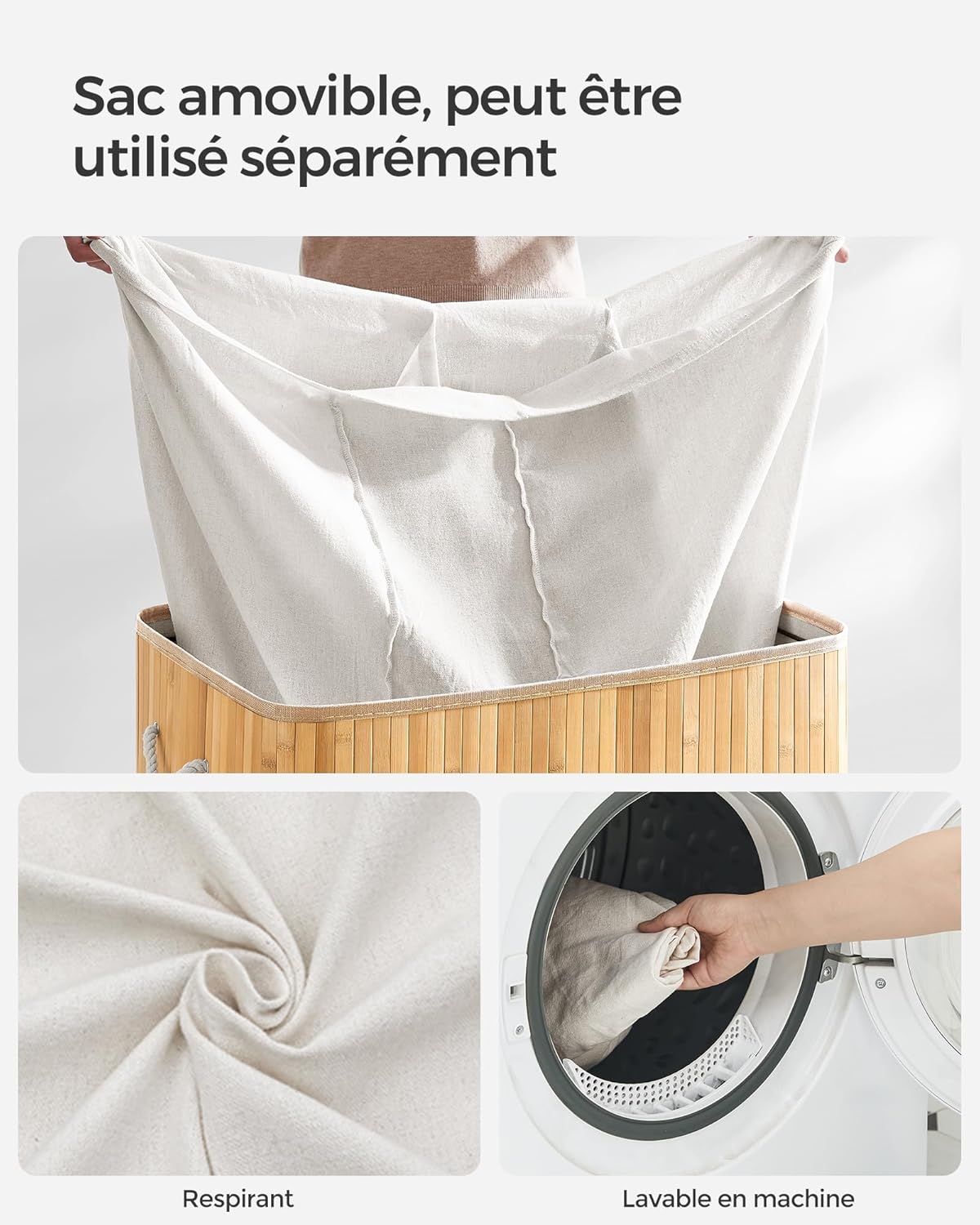 SONGMICS Laundry Basket LCB091N01V2