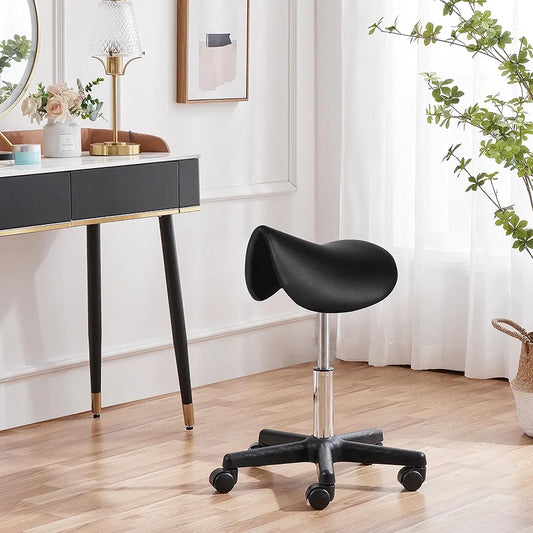 Yaheetech  Saddle Stool Rolling Salon Chair