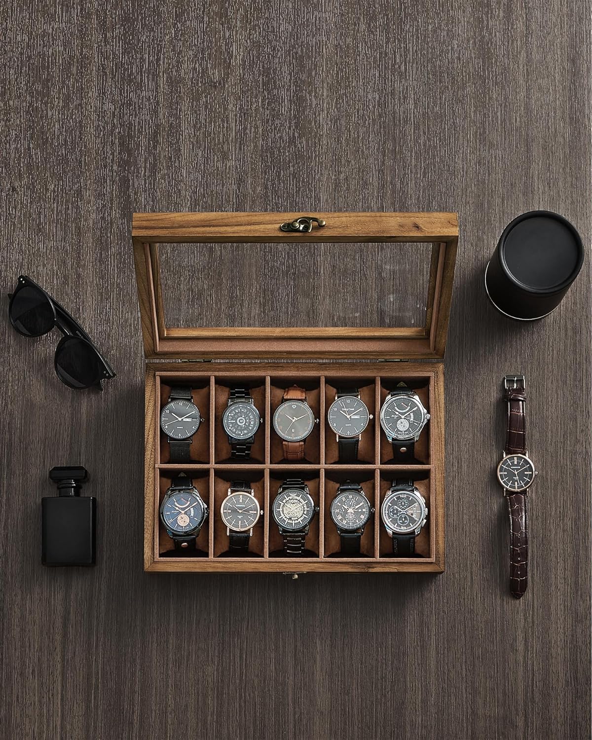 SONGMICS Watch Box with 10 Slots