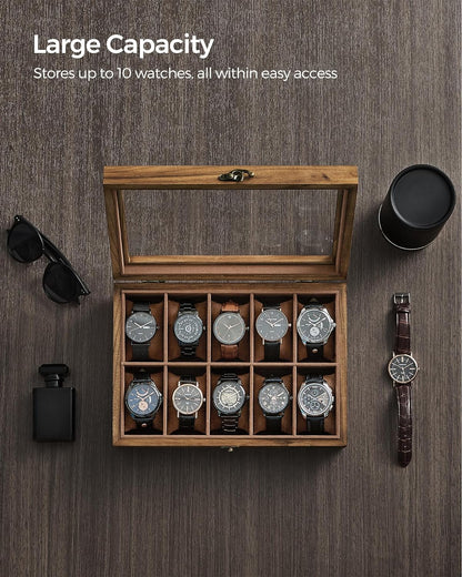 SONGMICS Watch Box with 10 Slots