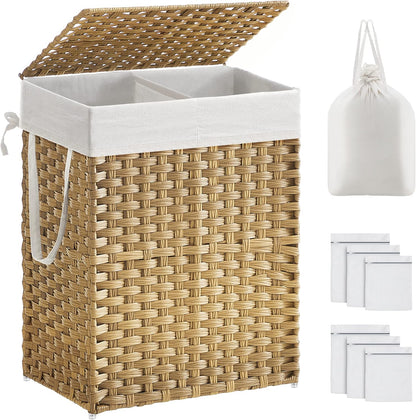 SONGMICS Laundry Basket with Lid LCB062W01V1