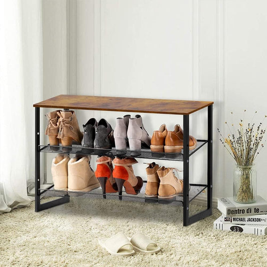 3-Tier Adjustable Shoe Rack