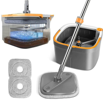 Spin Square Mop With Bucket