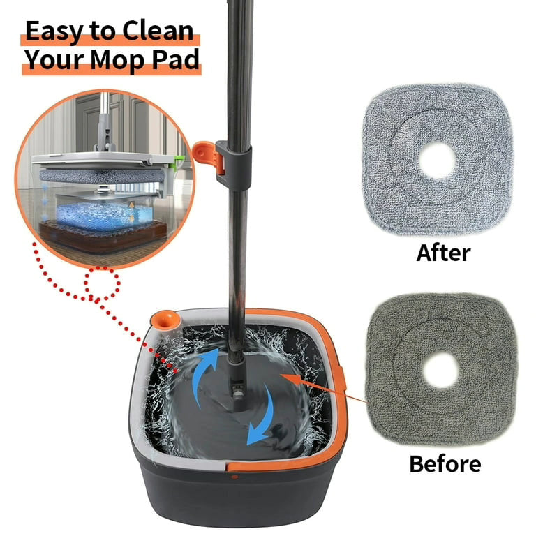 Spin Square Mop With Bucket