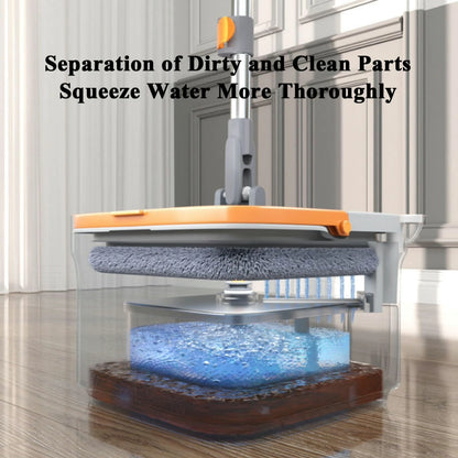 Spin Square Mop With Bucket