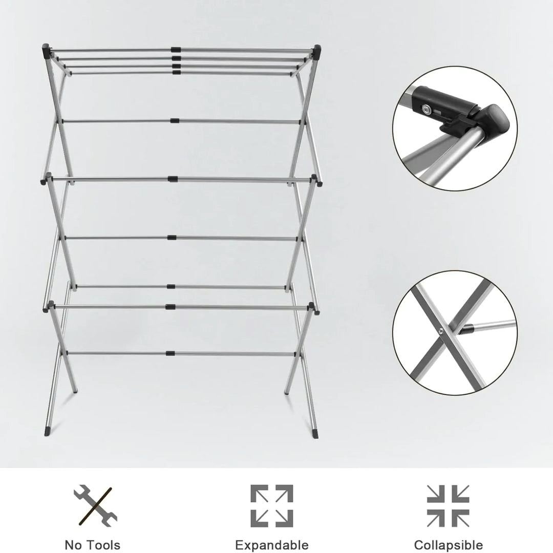 3-TiER Aluminium Expandable Clothes dryer