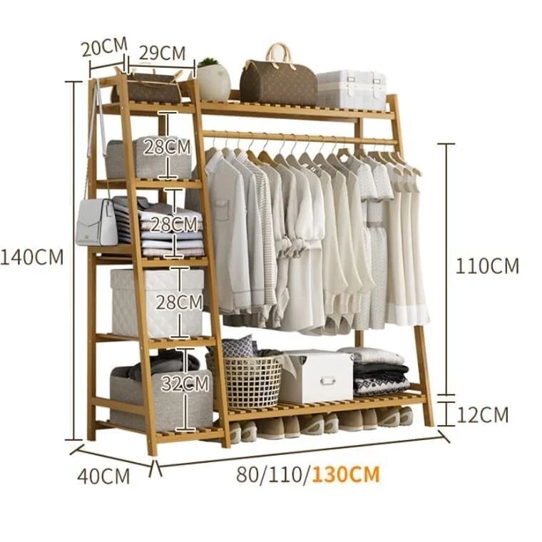 Bamboo Clothes Rack