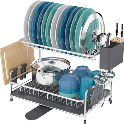 2 Tier Aluminium Dish Dryin Rack