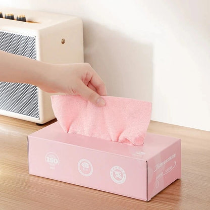 20PCS/Box Microfiber Towel Absorbent Kitchen Cleaning Dishcloth Non-stick Oil Dish Rags Napkins Tableware