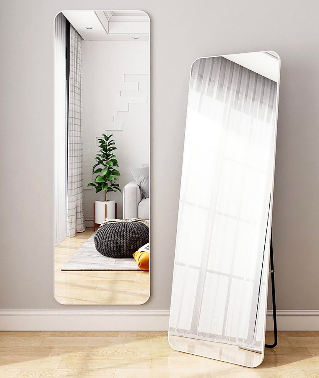 Extra Long Full Length Body Mirror Bathroom Bedroom Makeup Dressing Mirror