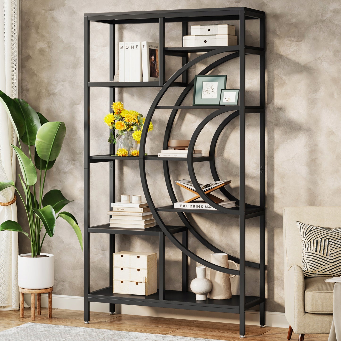 Tribesigns Industrial Wooden Bookshelf HOGA-NY189