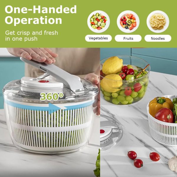 Vegetable Fruit Spinner 3L Manual Dryer