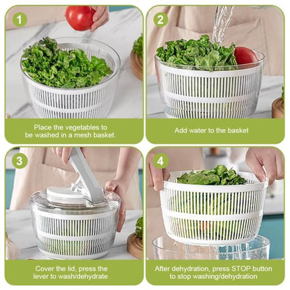 Vegetable Fruit Spinner 3L Manual Dryer