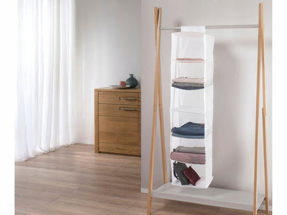 LIVARNO HANGING ORGANIZER FOR WARDROBE 6 SHELVES WHITE