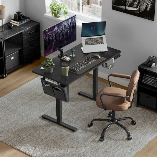 SONGMICS Electric Sit-Stand Desk Height Adjustable Desk